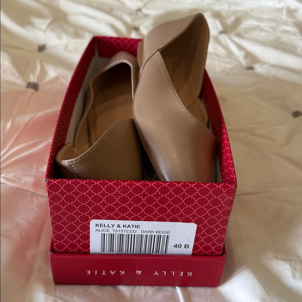 Kelly & Katie Taupe Slip-On Flats